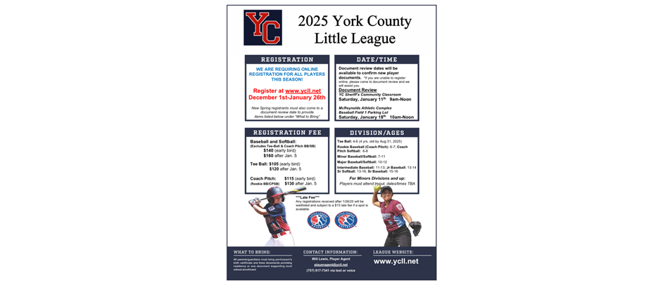 2025 Spring Registration!